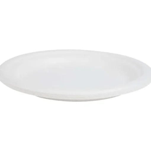 Merk Borden Van Bagasse Wit Clearance