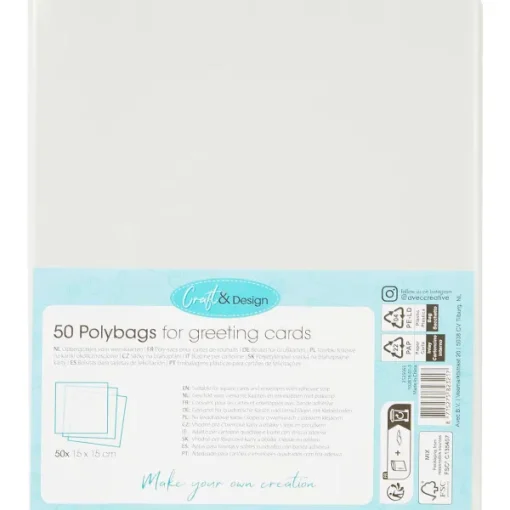 Office Essentials Craft & Design Opbergzakjes Voor Wenskaarten Transparant Outlet