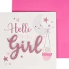 Office Essentials 3D-Geboortekaart Blauw,Roze