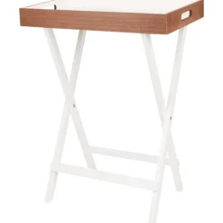Merk Dienblad Op Voet Bruin,Wit Outlet