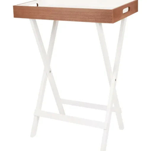 Merk Dienblad Op Voet Bruin,Wit Outlet