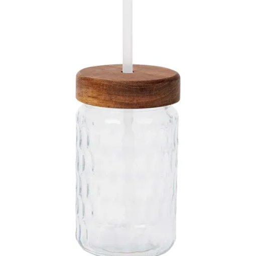 Royal Leerdam Drinkbeker Met Rietje En Deksel Transparant New