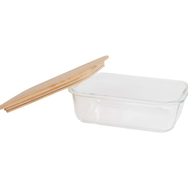 Lock & Lock Excellent Houseware Glazen Vershoudschaal Met Bamboe Deksel Transparant Hot