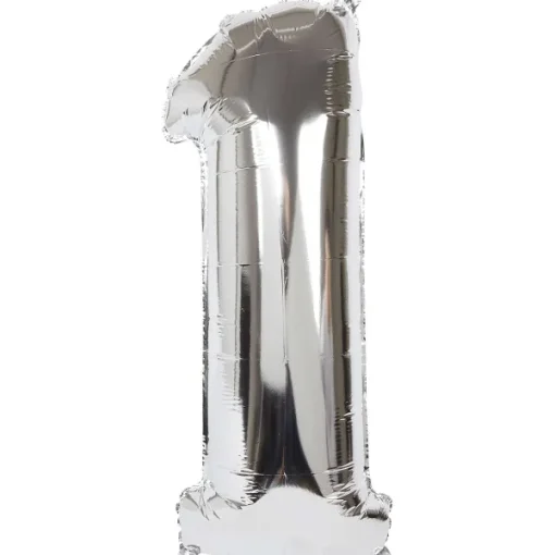 Merk Folieballon Cijfer Goud,Meerkleurig,Zilver Best
