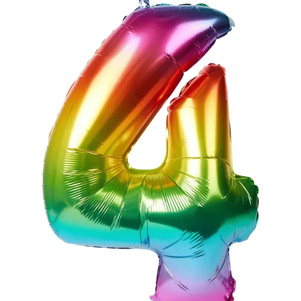 Merk Folieballon Cijfer Goud,Meerkleurig,Zilver Outlet