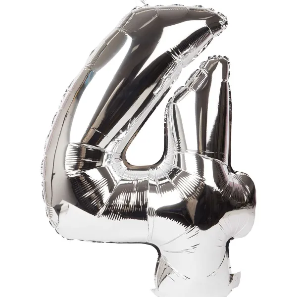 Merk Folieballon Cijfer Goud,Meerkleurig,Zilver Outlet