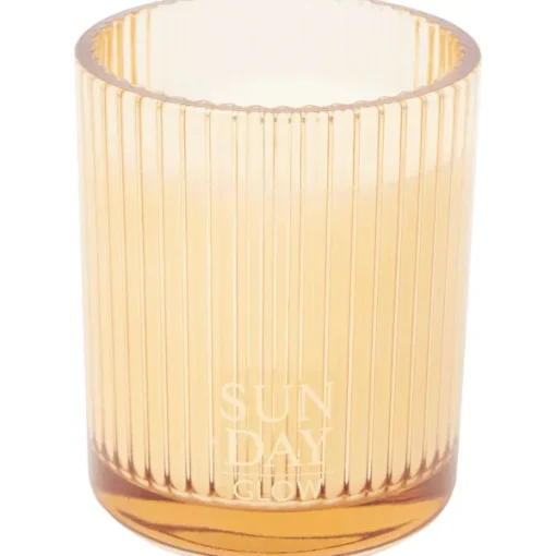 Candra Geurkaars In Glas Zwart,Groen,Oranje,Geel Discount