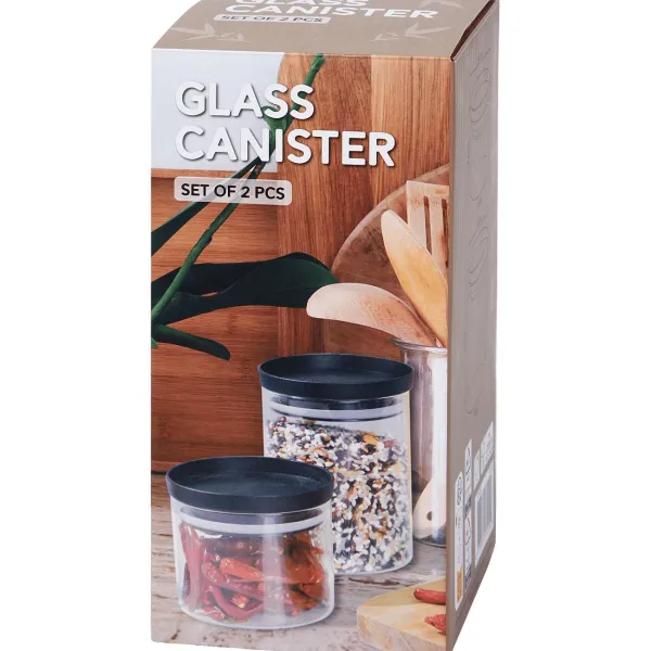 Lock & Lock Glazen Voorraadpottenset Transparant Clearance