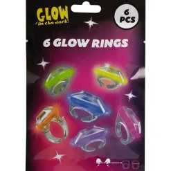 Merk Glow In The Dark-Ringen Meerkleurig New