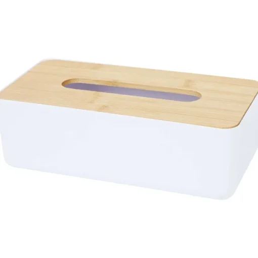 Merk Home Accents Tissuebox Wit,Zwart New