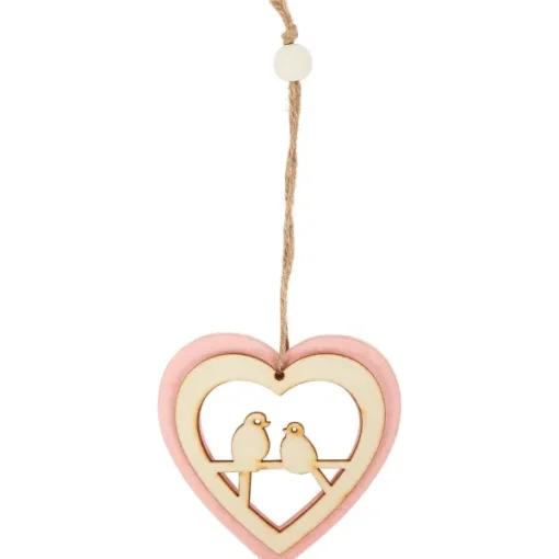 Merk Houten Hanger Groen,Roze,Wit New