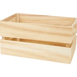 Merk Houten Krat Groot Bruin Discount