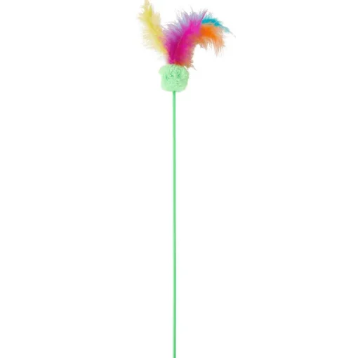 Merk Kattenspeelstok Blauw,Groen,Oranje,Roze,Geel,Meerkleurig