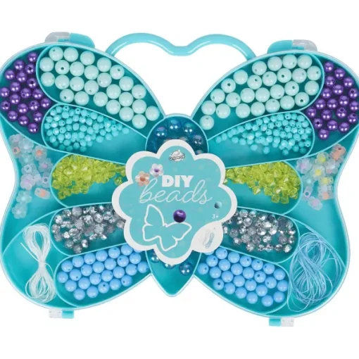 Disney Kralenset In Vlinderdoos Groen,Paars,Roze New