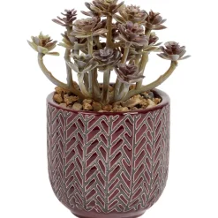Merk Kunstvetplant In Pot Bruin,Groen,Print,Zwart Discount