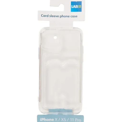 Lab31 Telefoonhoesje Met Kaarthouder Transparant,Zwart Clearance