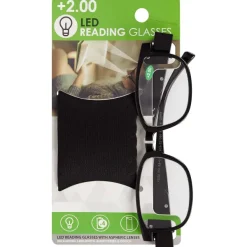 Merk Leesbril Met Ledlicht Zwart,Print New