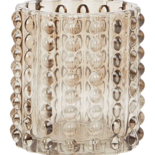 Merk Lumero Glazen Theelichthouder Met Reli F Bruin,Taupe,Transparant Best