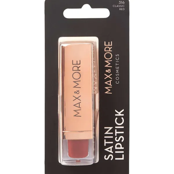 Max & More Satin Lippenstift Classic Red Rood Online