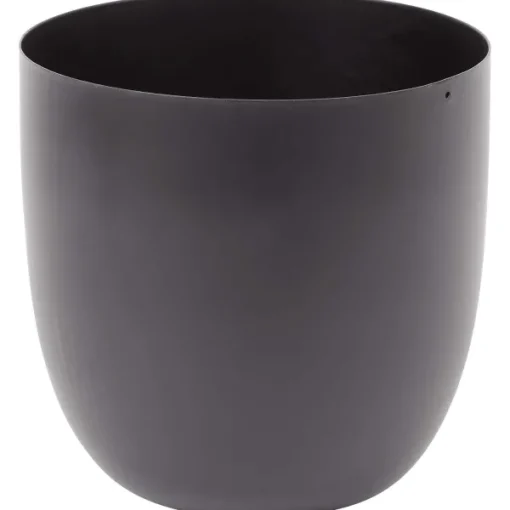 Merk Metalen Bloempot Zwart Sale