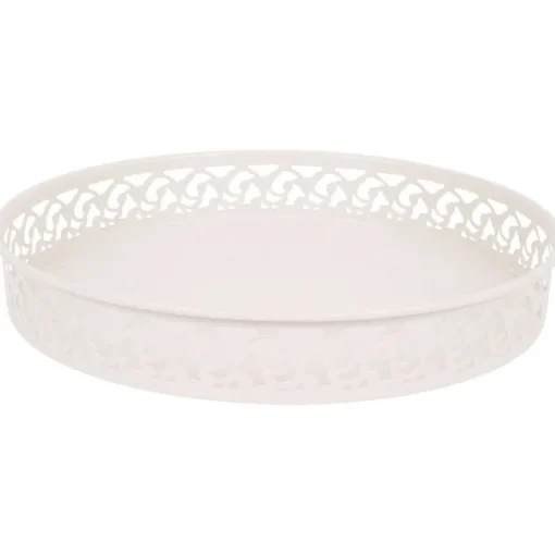 Merk Metalen Dienblad Roze,Wit