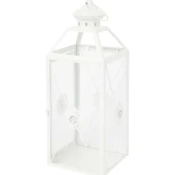 Merk Metalen Lantaarn Zwart,Wit