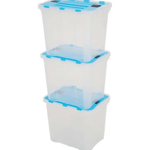 Merk Opbergboxen Blauw,Transparant Discount