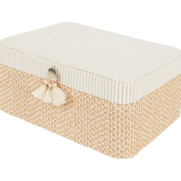 Merk Opbergdoos Met Kwastje Beige,Bruin Clearance