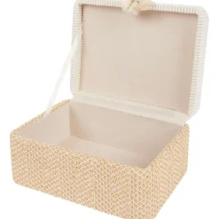 Merk Opbergdoos Met Kwastje Beige,Bruin Clearance