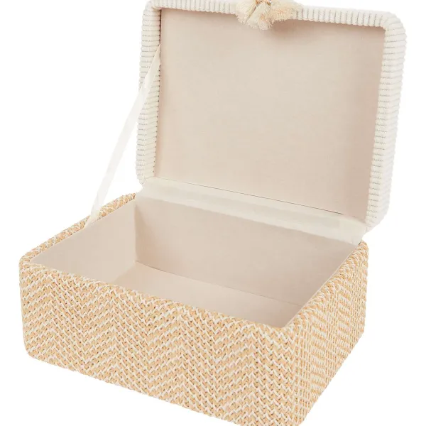 Merk Opbergdoos Met Kwastje Beige,Bruin Clearance