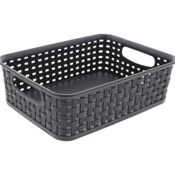 Merk Rattan Mand Zwart,Wit Clearance