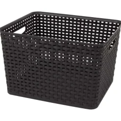 Merk Rattan Mand Zwart,Wit New