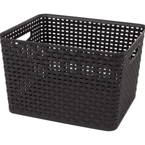 Merk Rattan Mand Zwart,Wit New