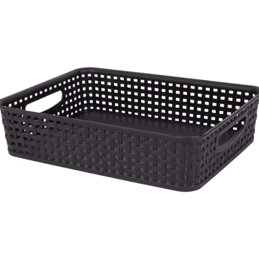 Merk Rattan Mand Zwart,Wit Hot