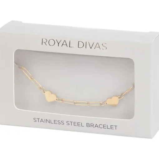 Merk Royal Divas Roestvrijstalen Armband Goud
