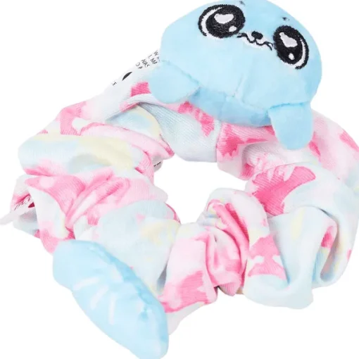 Schrunchmiez Scrunchie Blauw,Meerkleurig,Roze