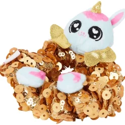 Schrunchmiez Scrunchie Blauw,Meerkleurig,Roze