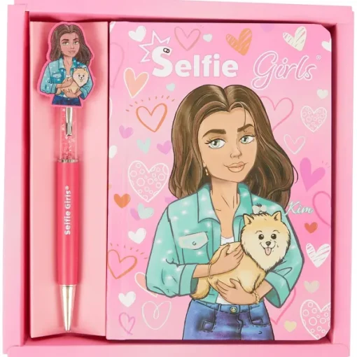 Office Essentials Selfie Girls Notitieboek Met Pen Clearance