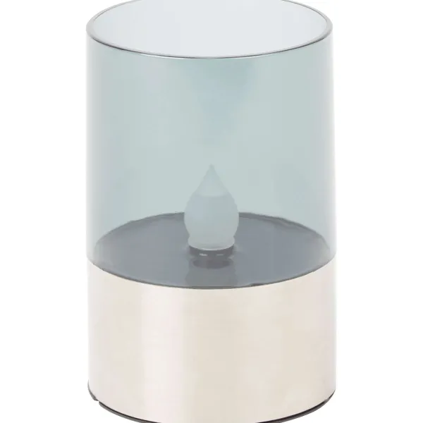 Merk Solar Theelichtje In Houder Blauw,Bruin,Transparant New