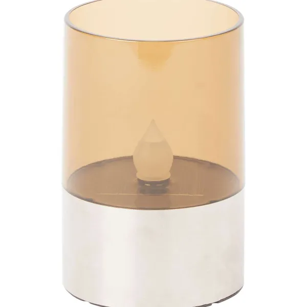 Merk Solar Theelichtje In Houder Blauw,Bruin,Transparant New