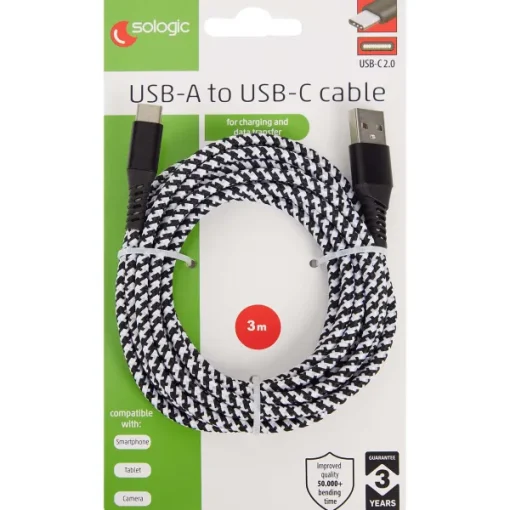 Sologic Laad- En Datakabel Usb-C Meerkleurig,Zwart Clearance