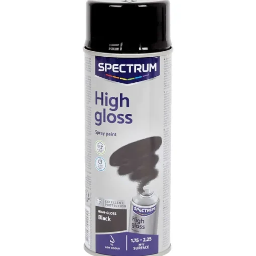 Spectrum Hoogglans Spuitverf Zwart Outlet