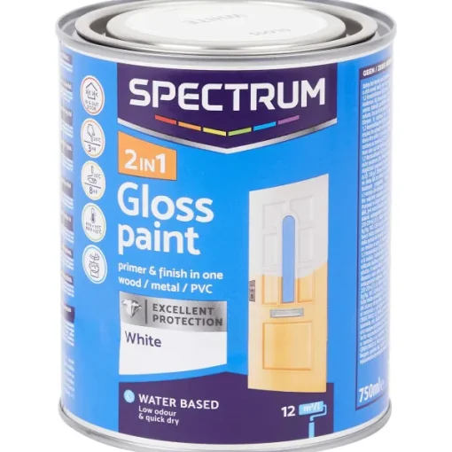 Spectrum 2-In-1 Hoogglans Verf Wit