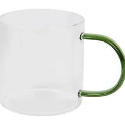 Merk Theeglas Met Gekleurd Oor Blauw,Groen,Roze,Zwart Online