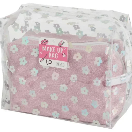 Max & More Toilettas-Set Roze,Zilver Discount