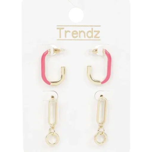 Merk Trendz Oorbellenset Goud,Roze,Paars,Wit Sale