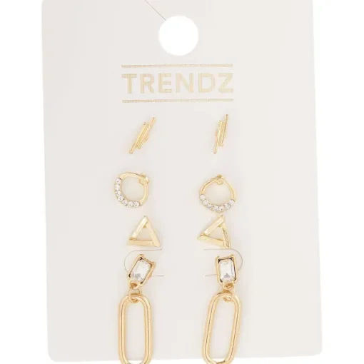 Merk Trendz Oorbellenset Goud Sale