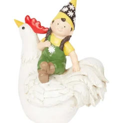 Merk Tuinbeeldje Dier Met Kind Meerkleurig Outlet