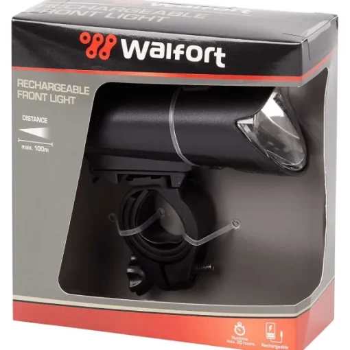 Walfort Fiets-Koplamp Zwart Hot