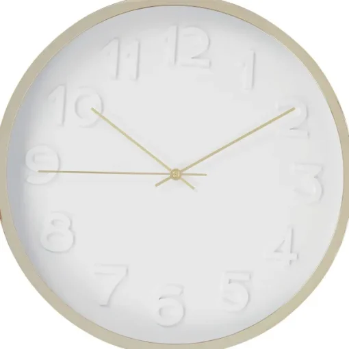 Merk Wandklok Goud,Zilver,Wit Outlet